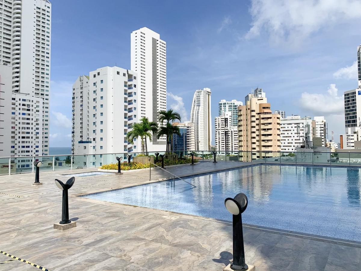 Oceanview Escape Pool, Jacuzzi & Gym In Bocagrande Lägenhet Cartagena Exteriör bild